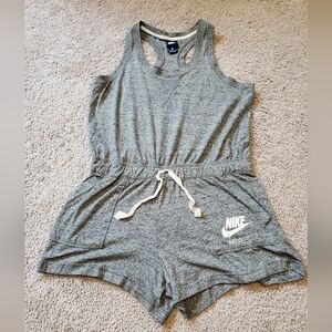 Nike Gray Sleeveless Shorts Romper